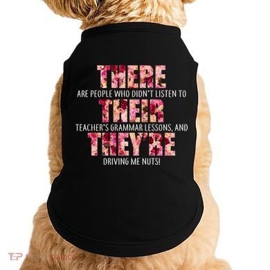 There Their They're Grammar Lessons Doggie Tank