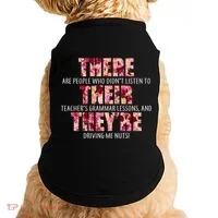 There Their They're Grammar Lessons Doggie Tank thumb 0