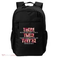 There Their They're Grammar Lessons Backpack thumb 0
