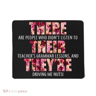 There Their They're Grammar Lessons Mousepad