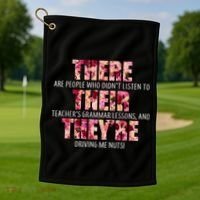 There Their They're Grammar Lessons Golf Towel thumb 1