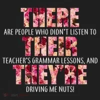 There Their They're Grammar Lessons Golf Towel thumb 3