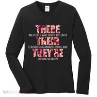 There Their They're Grammar Lessons Women's Long Sleeve Shirt thumb 0