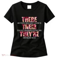 There Their They're Grammar Lessons Women's T-Shirt thumb 0