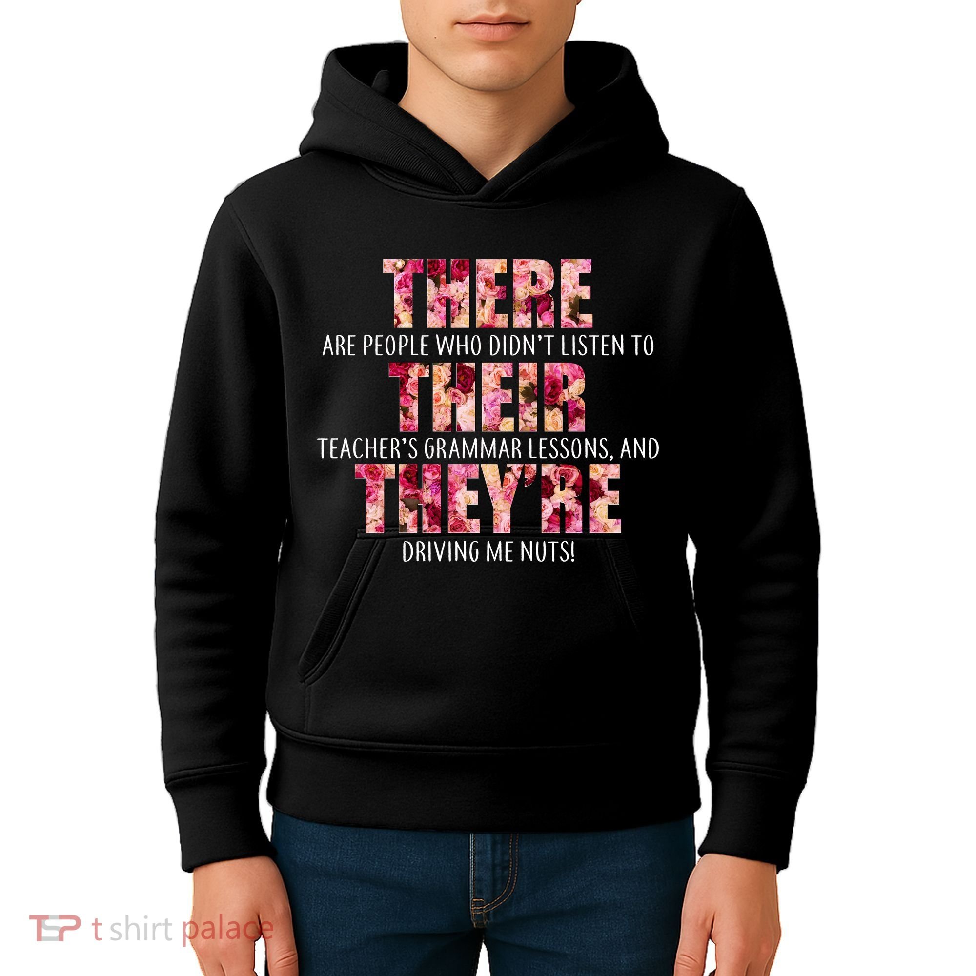 There Their They're Grammar Lessons Kids Hoodie