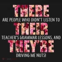 There Their They're Grammar Lessons Kids Long Sleeve Shirt thumb 2