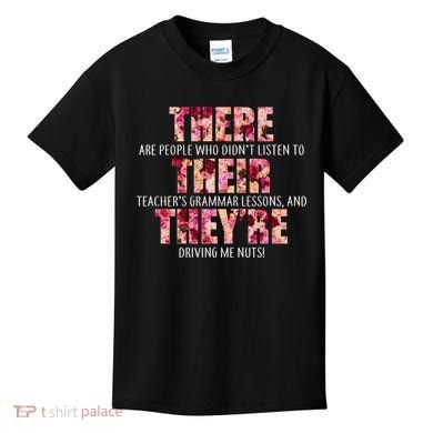 There Their They're Grammar Lessons Kids T-Shirt