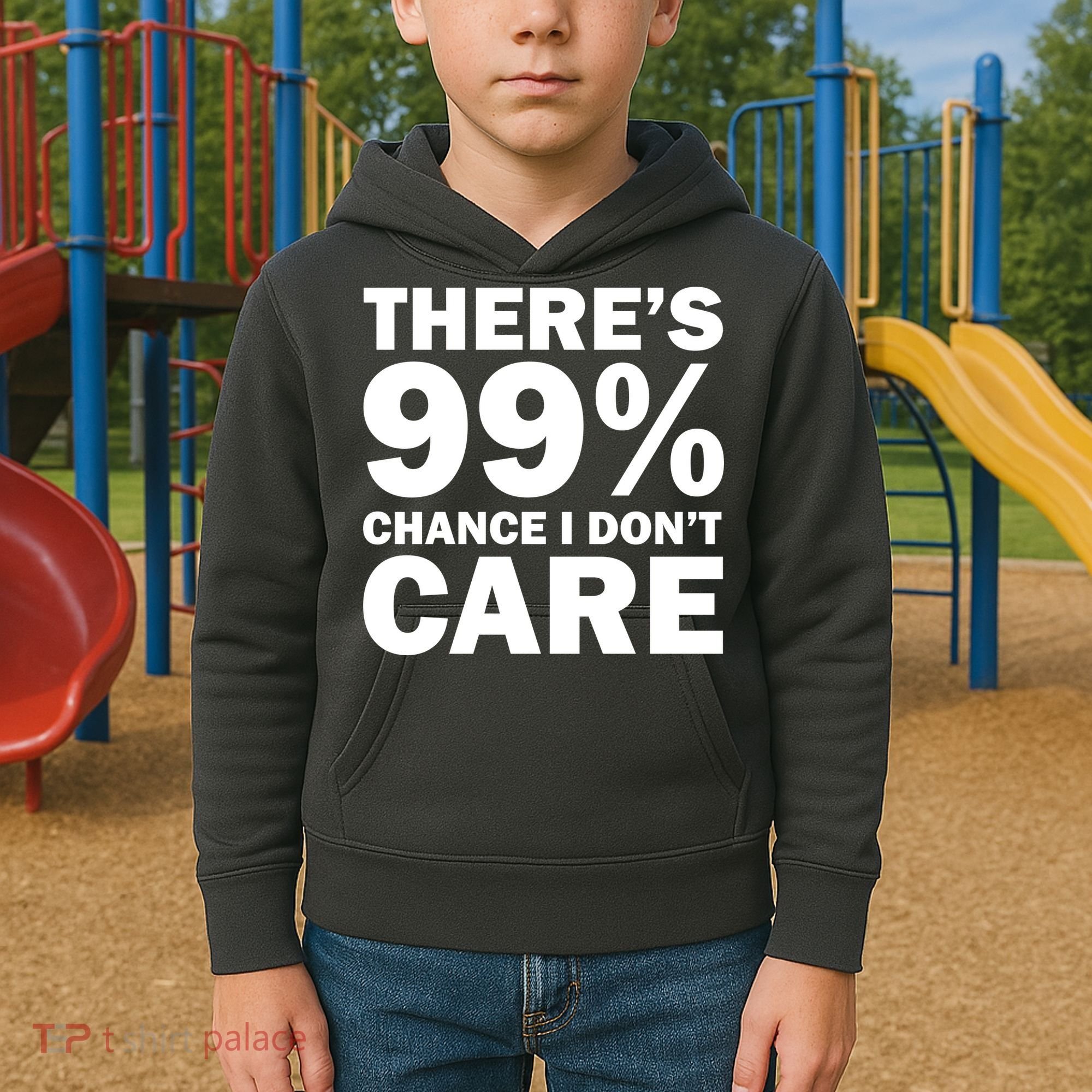 There's 99 Percent Chance I Don't Care Kids Hoodie