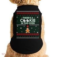 There's A Cookie In This Oven Ugly Christmas Sweater Doggie Tank thumb 0