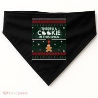 There's A Cookie In This Oven Ugly Christmas Sweater USA-Made Doggie Bandana thumb 0