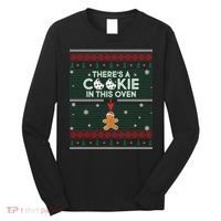 There's A Cookie In This Oven Ugly Christmas Sweater Long Sleeve Shirt thumb 0