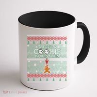 There's A Cookie In This Oven Ugly Christmas Sweater Coffee Mug thumb 1