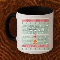 There's A Cookie In This Oven Ugly Christmas Sweater Coffee Mug thumb 2