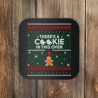 There's A Cookie In This Oven Ugly Christmas Sweater Coaster thumb 0