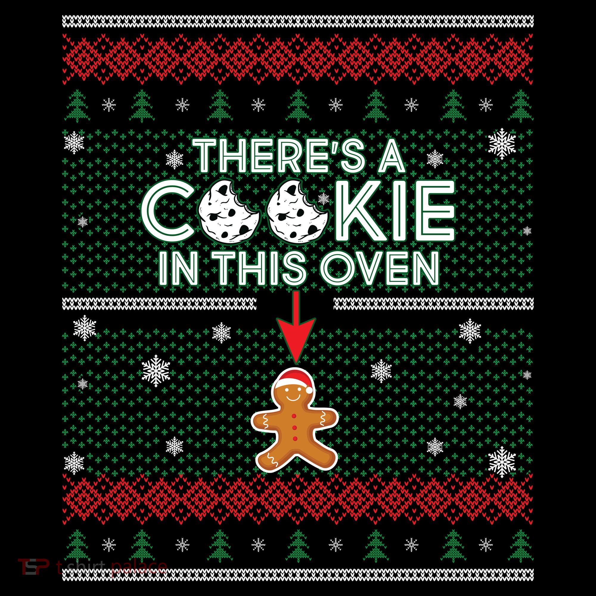 There's A Cookie In This Oven Ugly Christmas Sweater Women's Tank Top