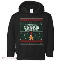 There's A Cookie In This Oven Ugly Christmas Sweater Toddler Hoodie thumb 0