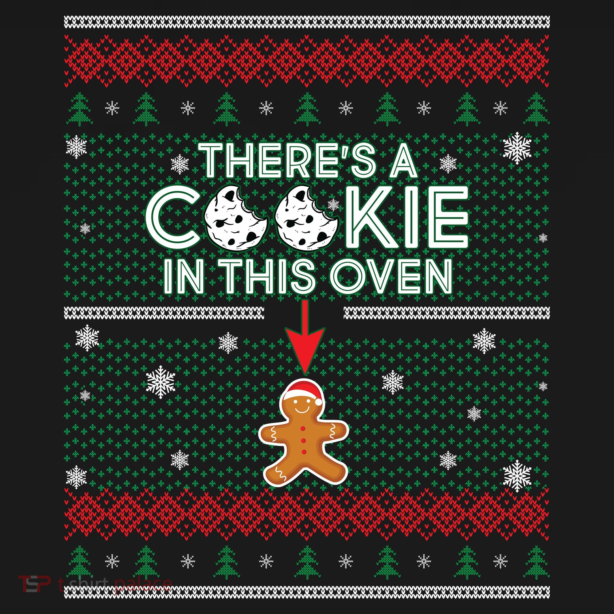 There's A Cookie In This Oven Ugly Christmas Sweater Toddler Hoodie