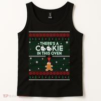 There's A Cookie In This Oven Ugly Christmas Sweater Tank Top thumb 2