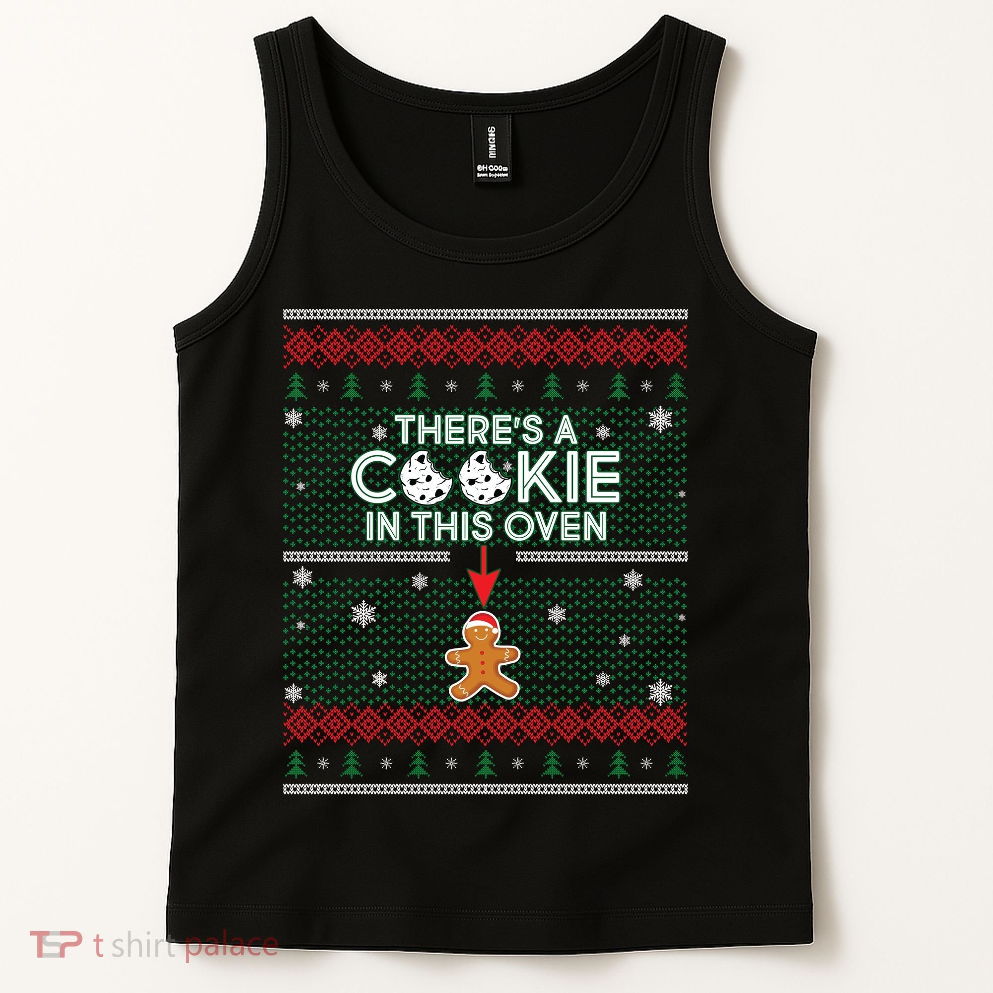 There's A Cookie In This Oven Ugly Christmas Sweater Tank Top