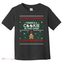 There's A Cookie In This Oven Ugly Christmas Sweater Toddler T-Shirt thumb 0
