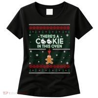 There's A Cookie In This Oven Ugly Christmas Sweater Women's T-Shirt thumb 0