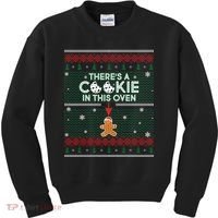 There's A Cookie In This Oven Ugly Christmas Sweater Kids Sweatshirt thumb 0