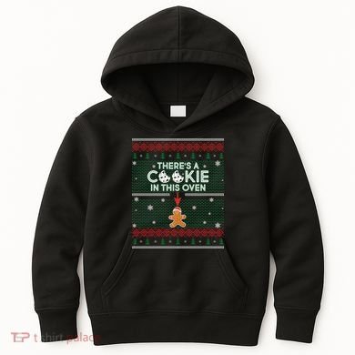 There's A Cookie In This Oven Ugly Christmas Sweater Kids Hoodie