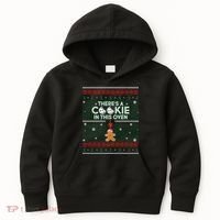 There's A Cookie In This Oven Ugly Christmas Sweater Kids Hoodie thumb 0