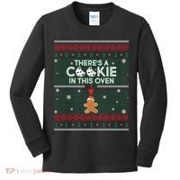 There's A Cookie In This Oven Ugly Christmas Sweater Kids Long Sleeve Shirt thumb 0