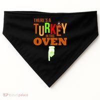 There's A Turkey In This Oven USA-Made Doggie Bandana thumb 0