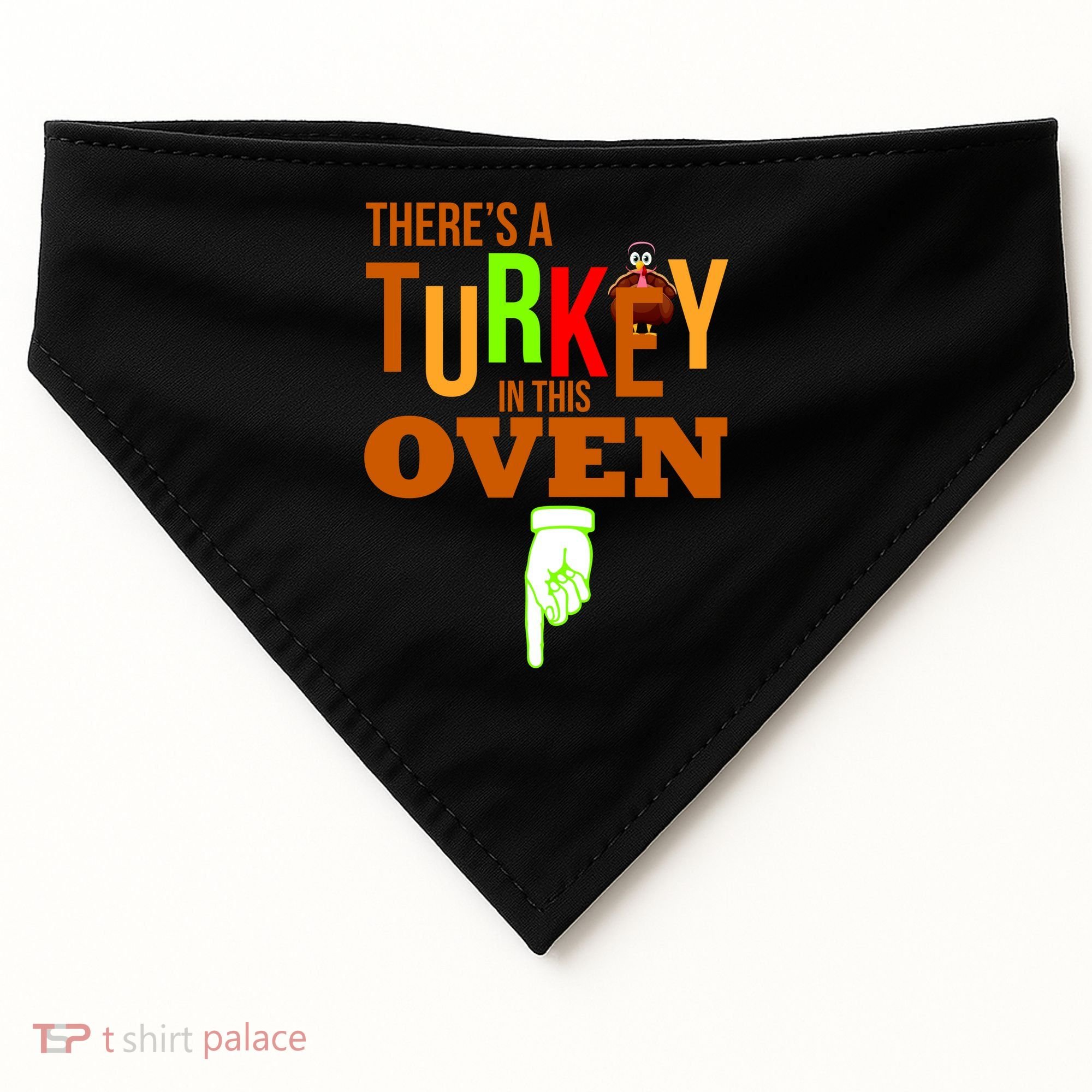There's A Turkey In This Oven USA-Made Doggie Bandana