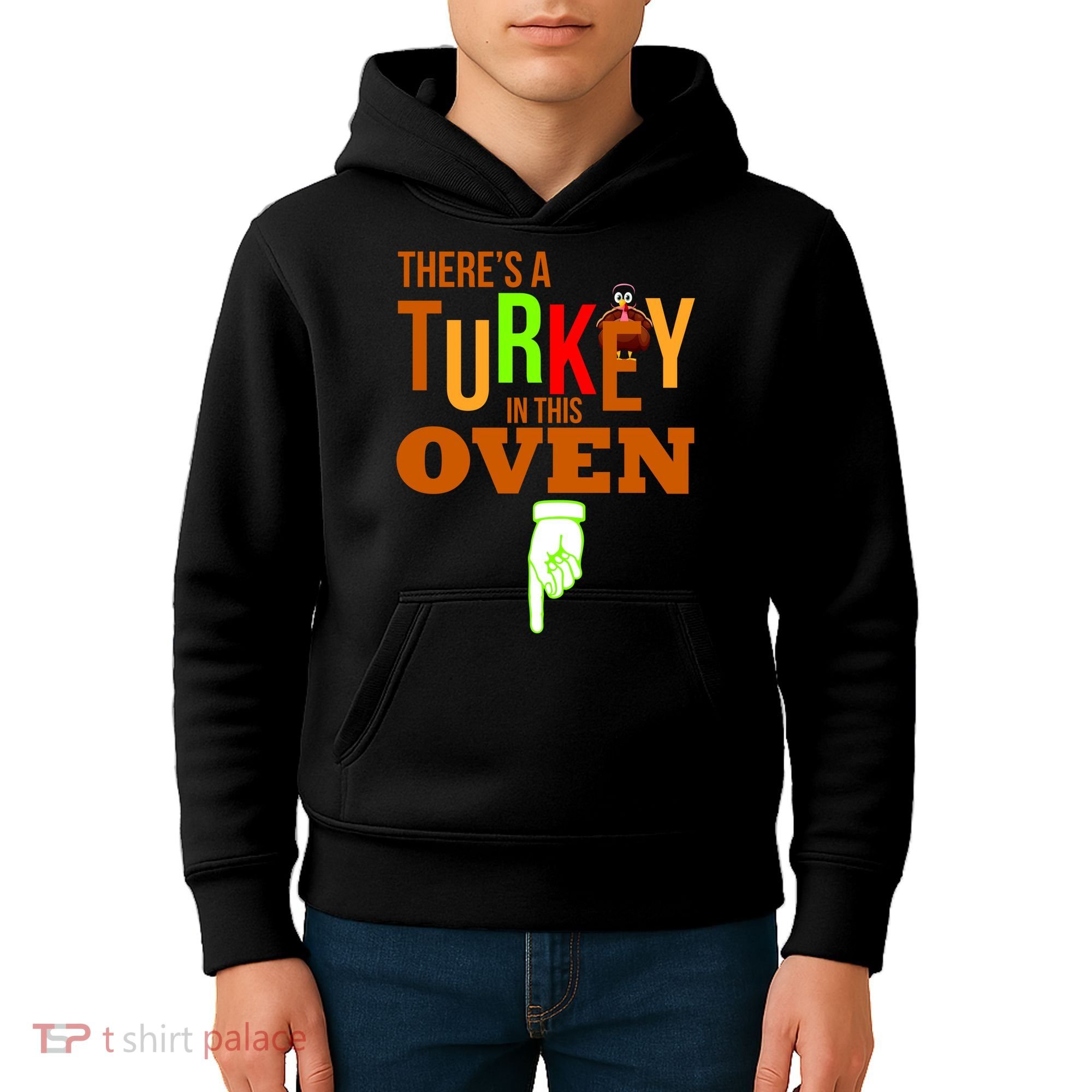 There's A Turkey In This Oven Kids Hoodie