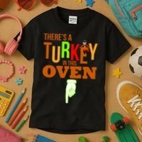There's A Turkey In This Oven Kids T-Shirt thumb 3
