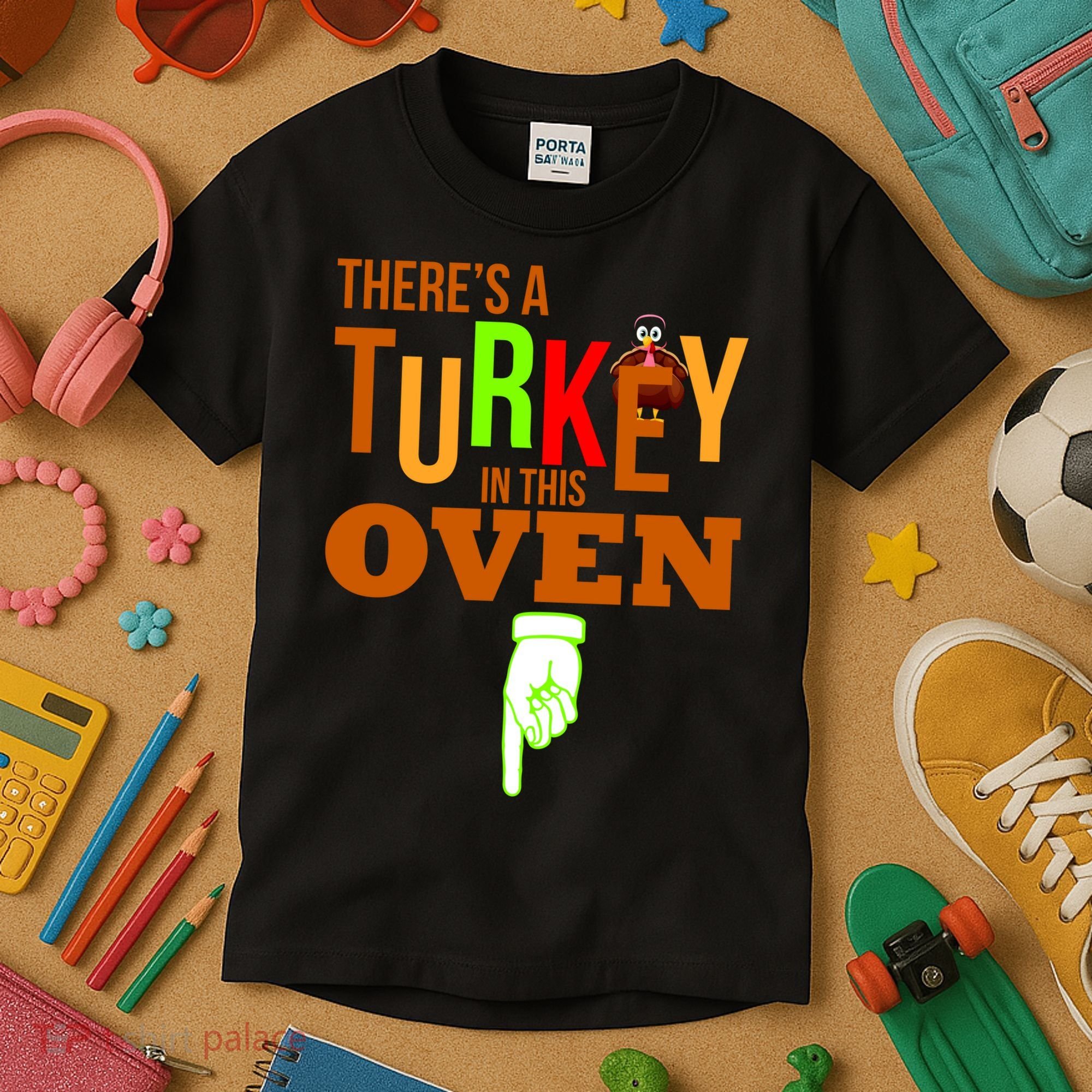 There's A Turkey In This Oven Kids T-Shirt