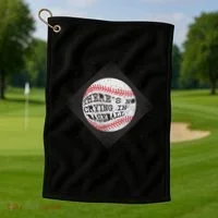 There's No Crying In Baseball Golf Towel thumb 1