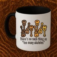 There's No Such Things As To Many Ukuleles Coffee Mug thumb 2