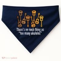 There's No Such Things As To Many Ukuleles USA-Made Doggie Bandana thumb 0