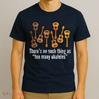 There's No Such Things As To Many Ukuleles T-Shirt thumb 3