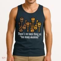There's No Such Things As To Many Ukuleles Tank Top thumb 3