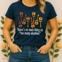 There's No Such Things As To Many Ukuleles Women's T-Shirt thumb 2