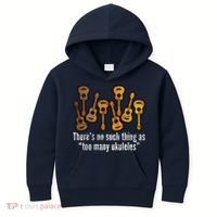 There's No Such Things As To Many Ukuleles Kids Hoodie thumb 0