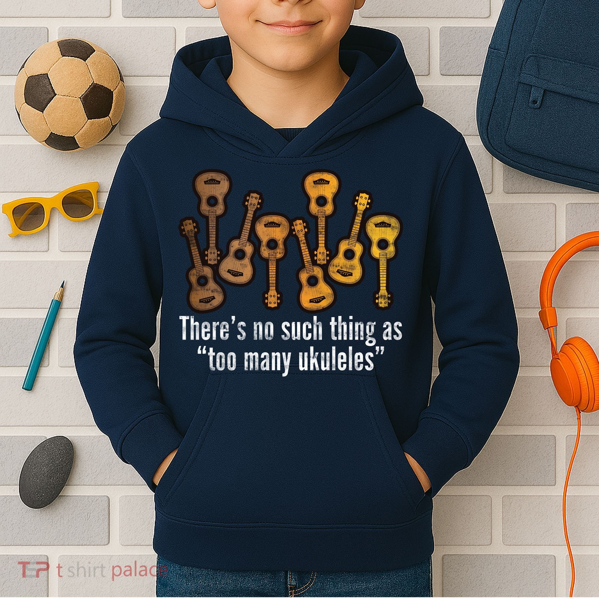 There's No Such Things As To Many Ukuleles Kids Hoodie