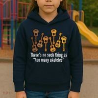 There's No Such Things As To Many Ukuleles Kids Hoodie thumb 3