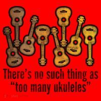 There's No Such Things As To Many Ukuleles Santa Hat thumb 1