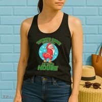 There's Some Ho Ho Hos In This House Twerking Santa Women's Tank Top thumb 2