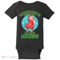 There's Some Ho Ho Hos In This House Twerking Santa Baby Bodysuit thumb 0