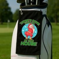 There's Some Ho Ho Hos In This House Twerking Santa Golf Towel thumb 2