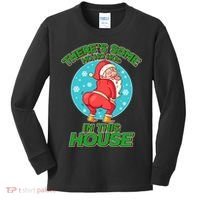 There's Some Ho Ho Hos In This House Twerking Santa Kids Long Sleeve Shirt thumb 0