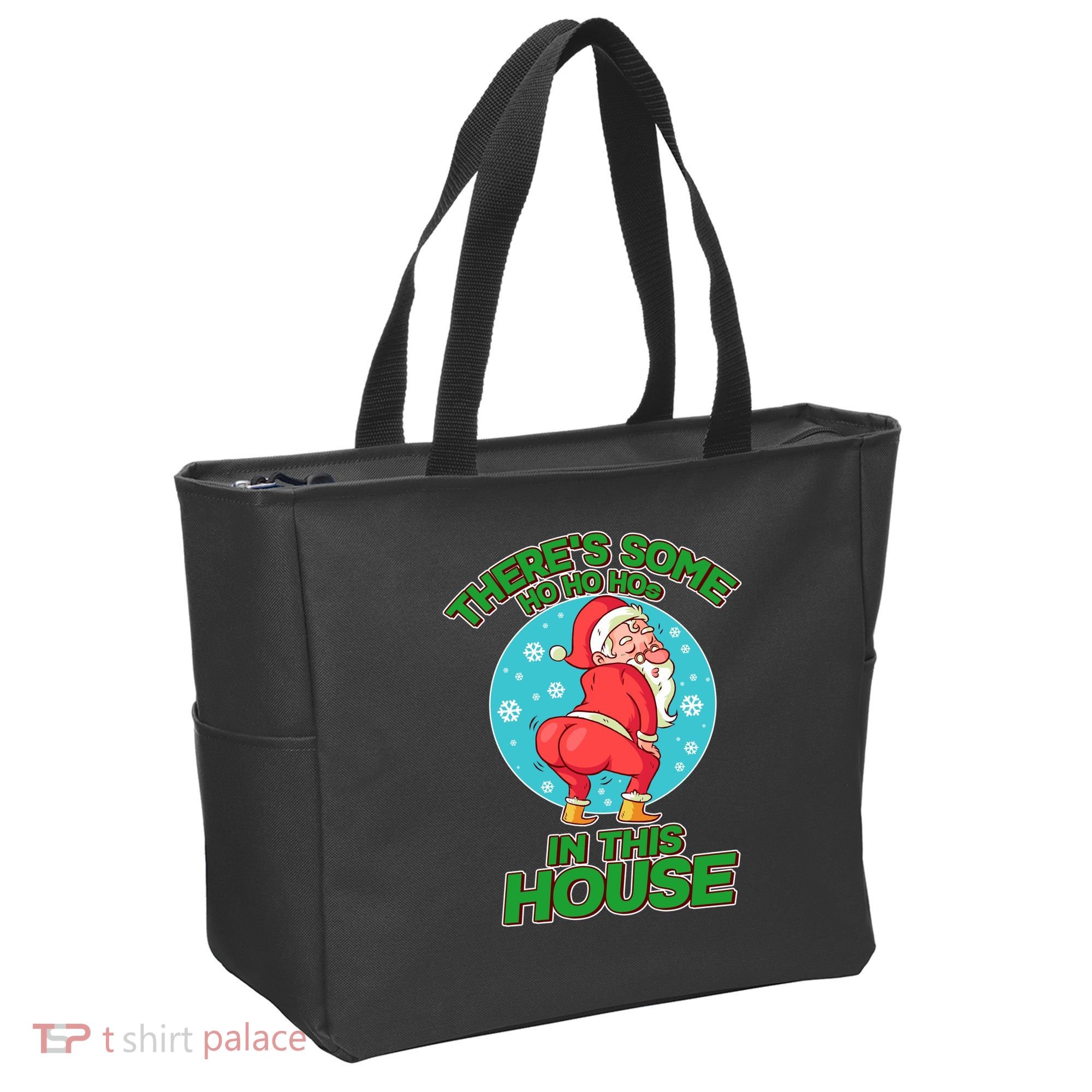 There's Some Ho Ho Hos In This House Twerking Santa Tote Bag