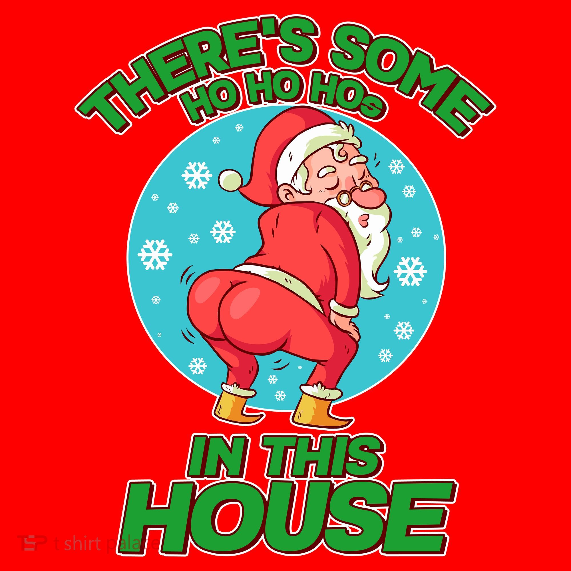 There's Some Ho Ho Hos In This House Twerking Santa Santa Hat